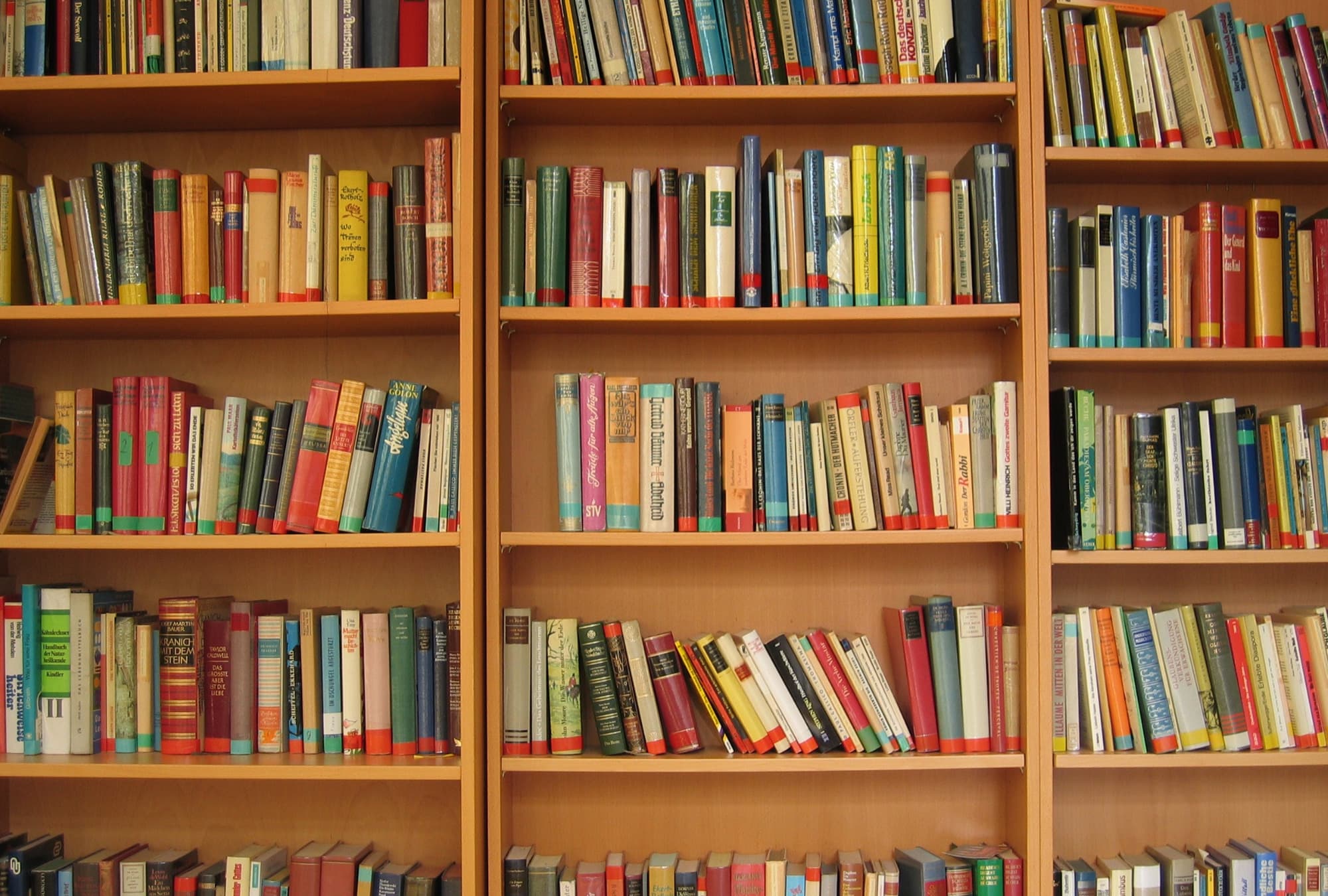 Shelves full of books