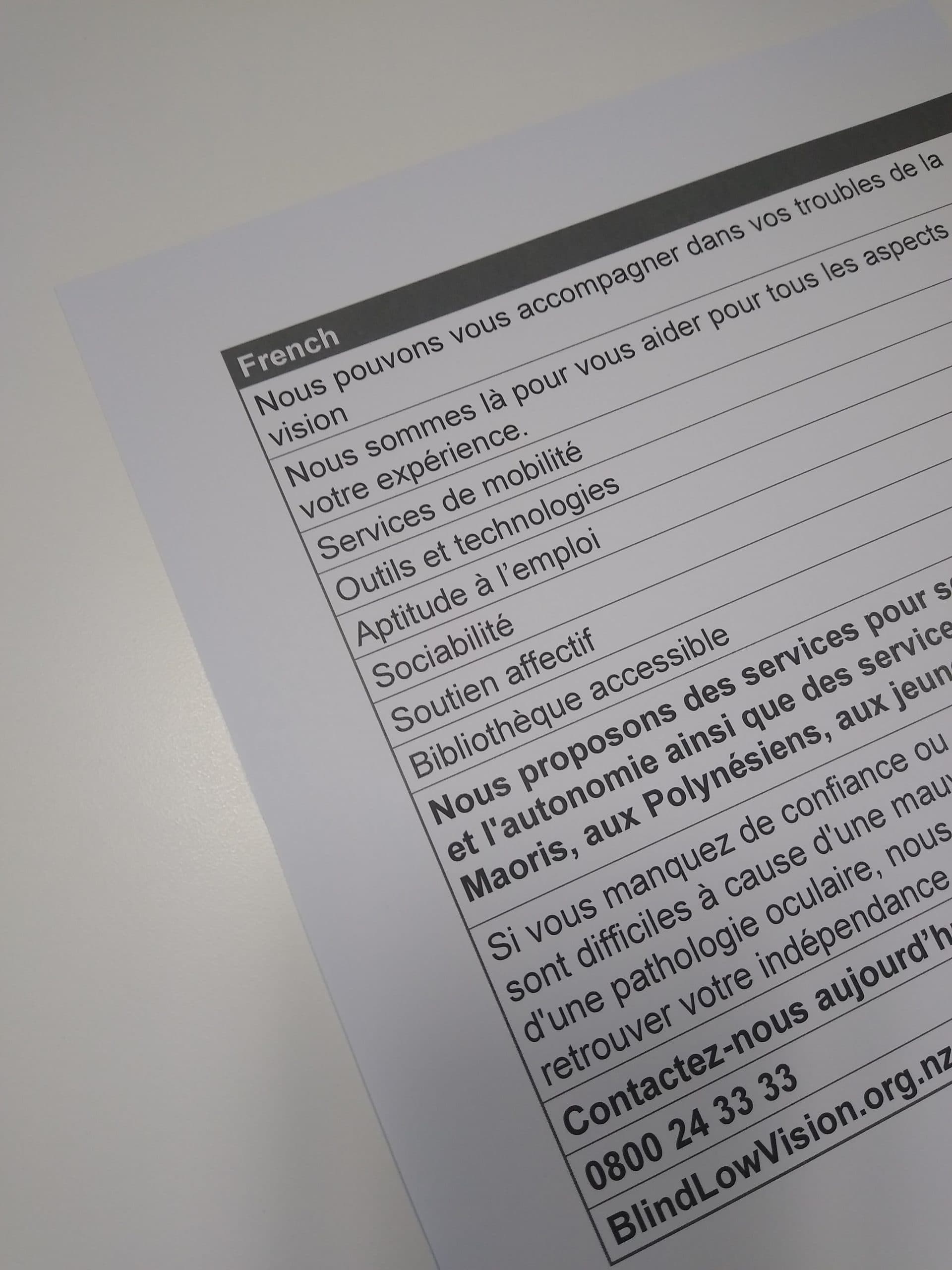 Picture of a document in French.